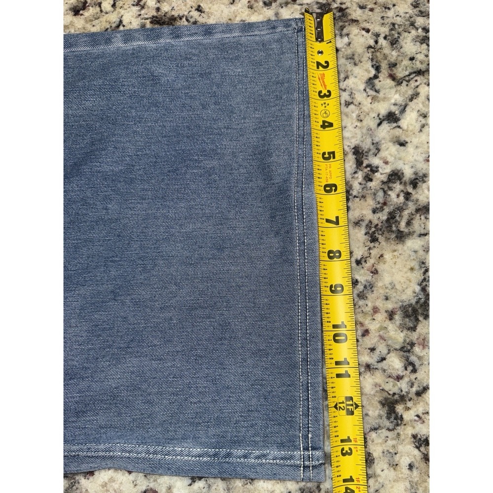 Halara Flex High Waisted Wide Leg Stretchy Knit Casual Jeans XL Petite Blue Gray - Picture 6 of 8